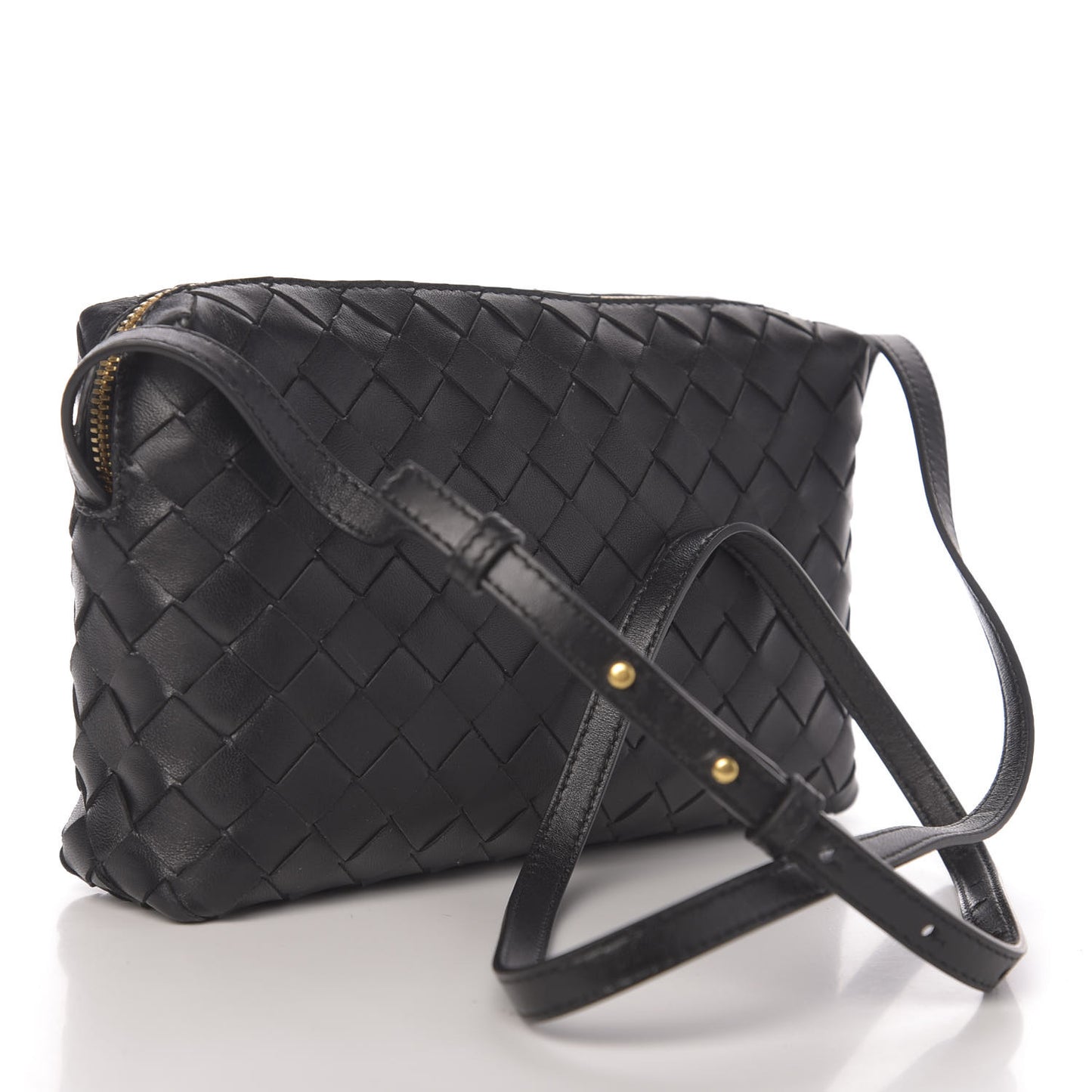 Nappa Intrecciato Crossbody Black