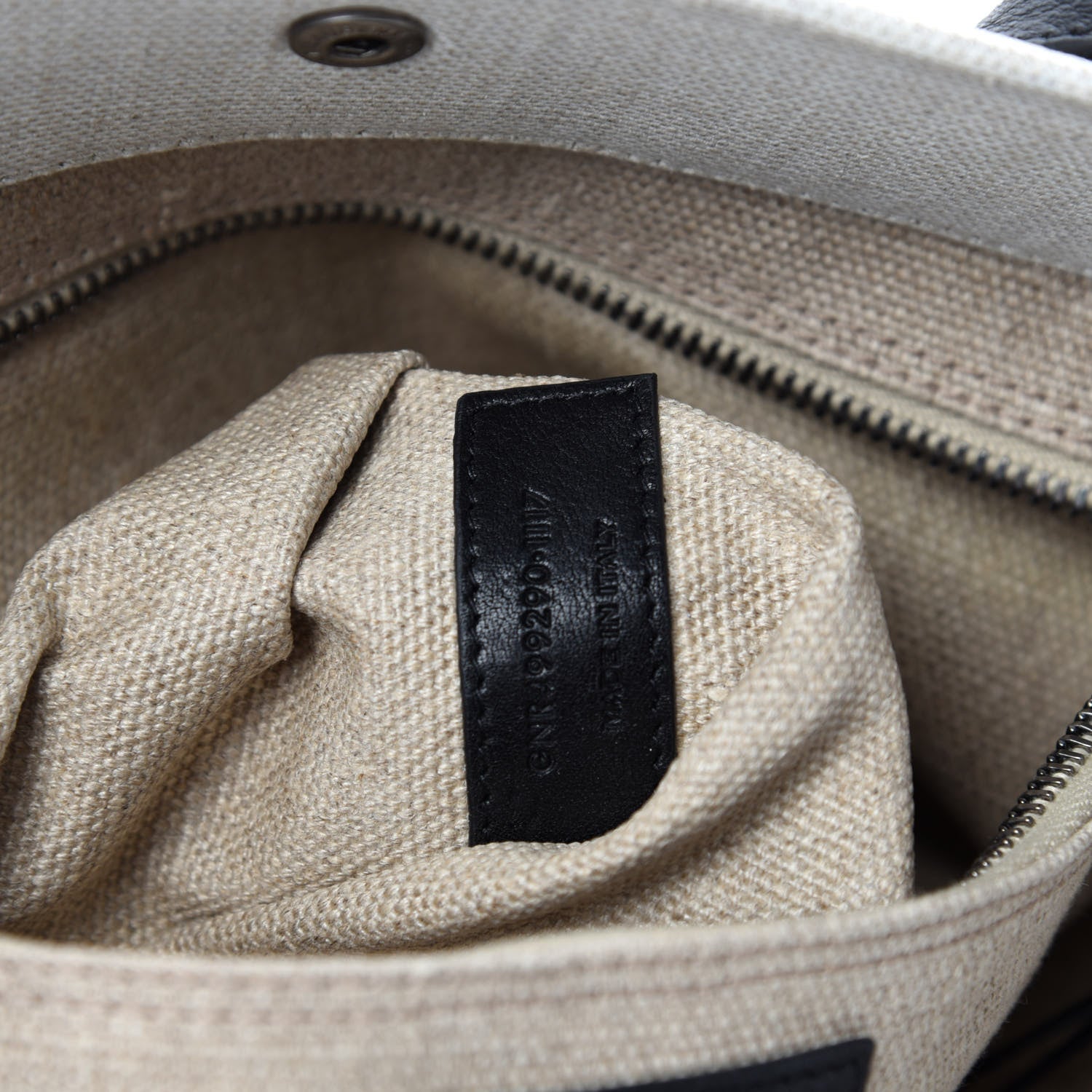 Saint Laurent Linen Calfskin Rive Gauche Tote Optic White 11 of 12