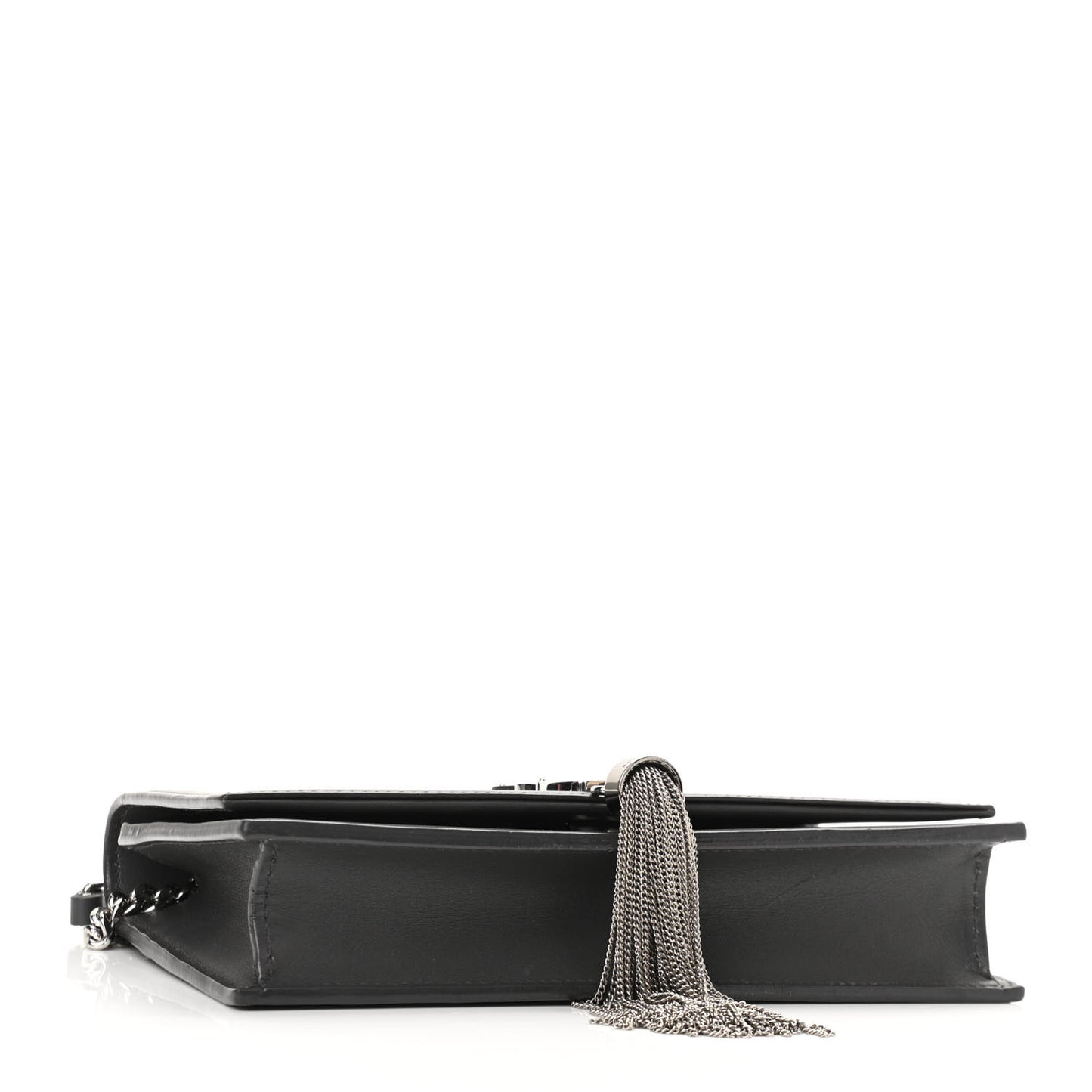 Smooth Calfskin Classic Monogram Kate Tassel Chain Wallet Asphalt
