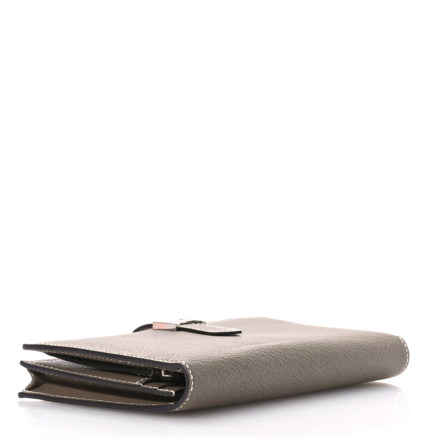 Chevre Mysore Bearn Gusset Wallet Etoupe