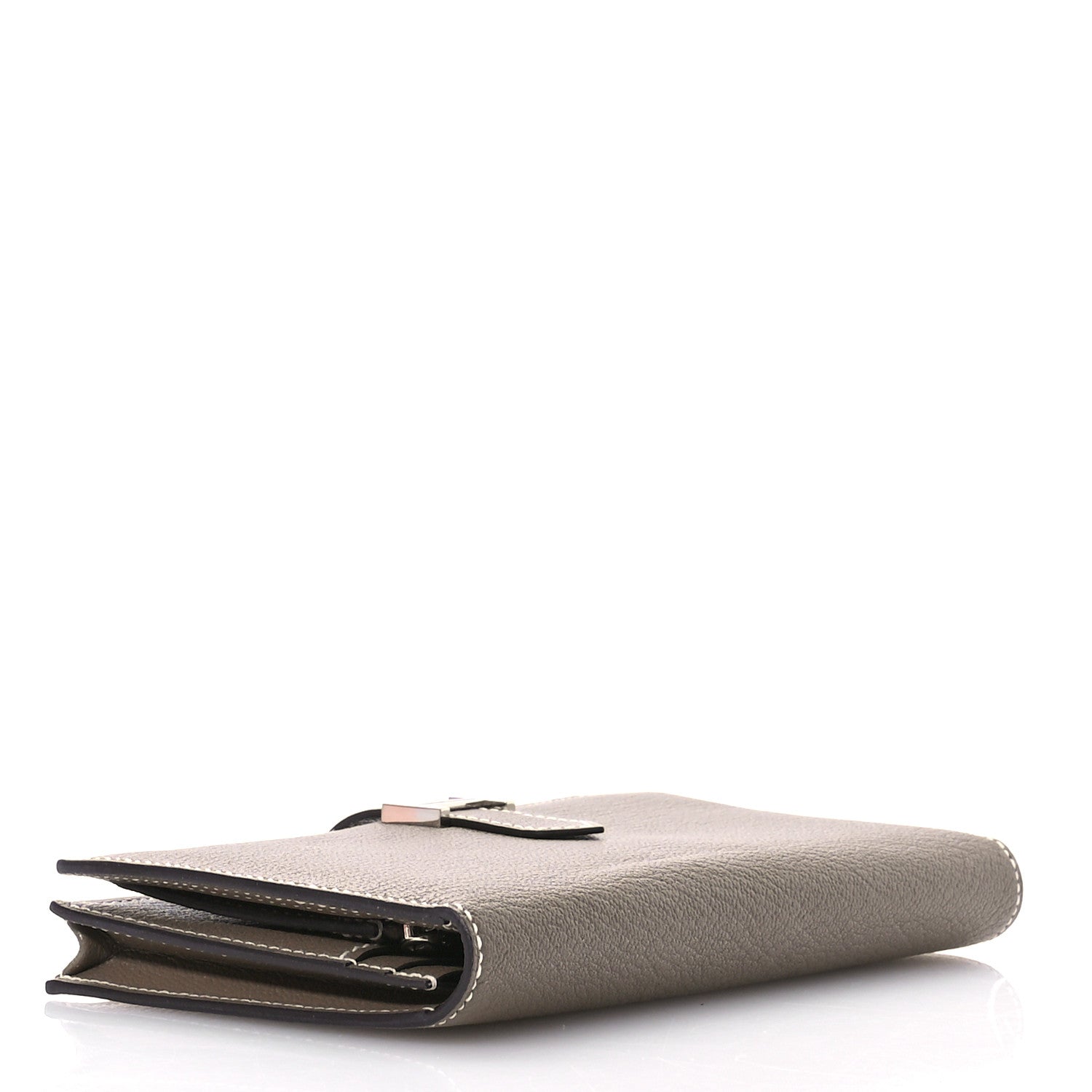 Hermes Chevre Mysore Bearn Gusset Wallet Etoupe 4 of 8