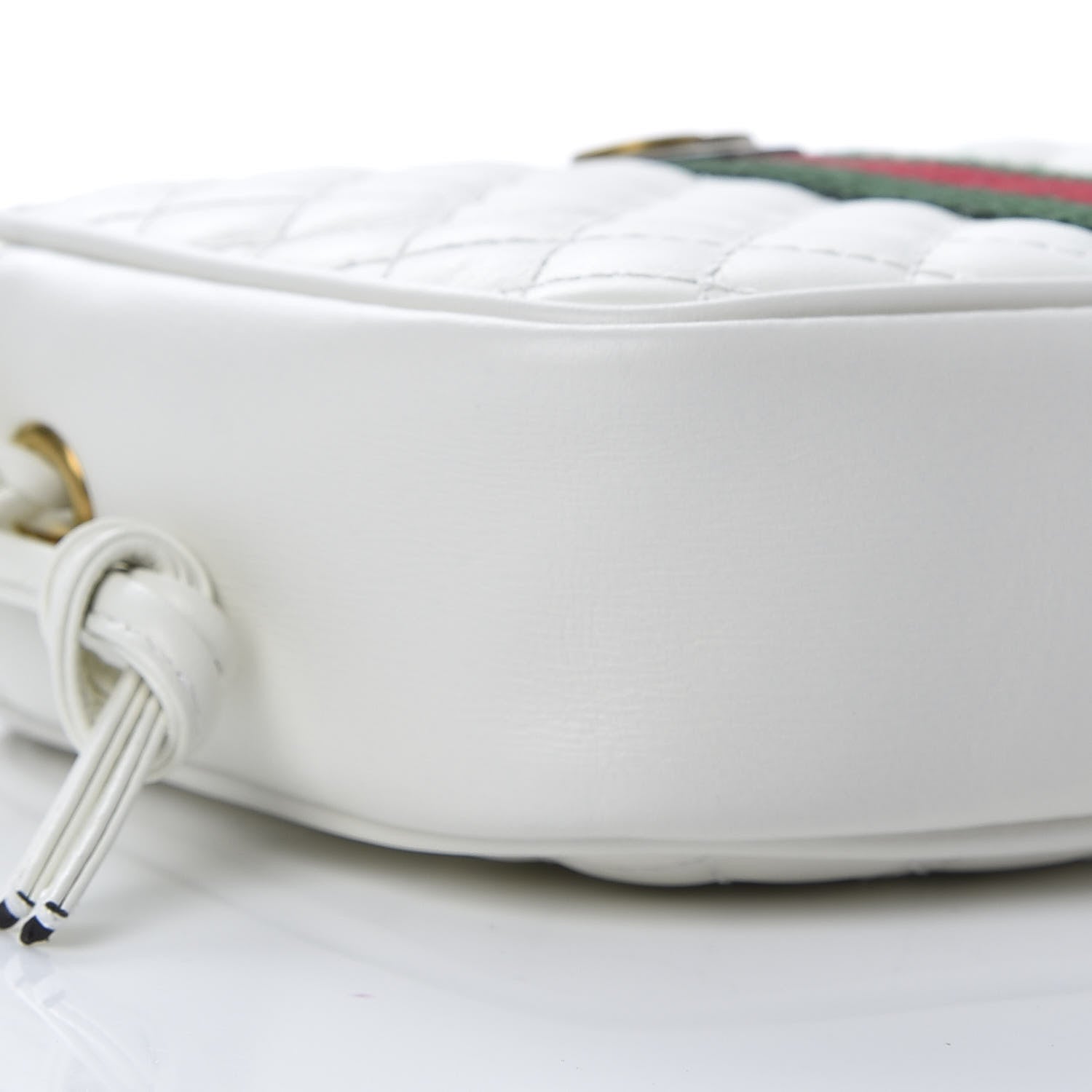 Gucci Calfskin Web Trapuntata Mini Shoulder Bag Off White 10 of 13