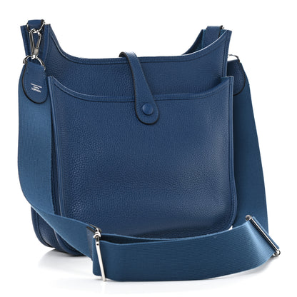 Hermes Taurillon Clemence Evelyne III PM Deep Blue 2 of 8