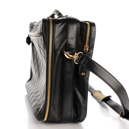 Chanel Lambskin Stitched Suitcase Travel Bag Black 9 of 12