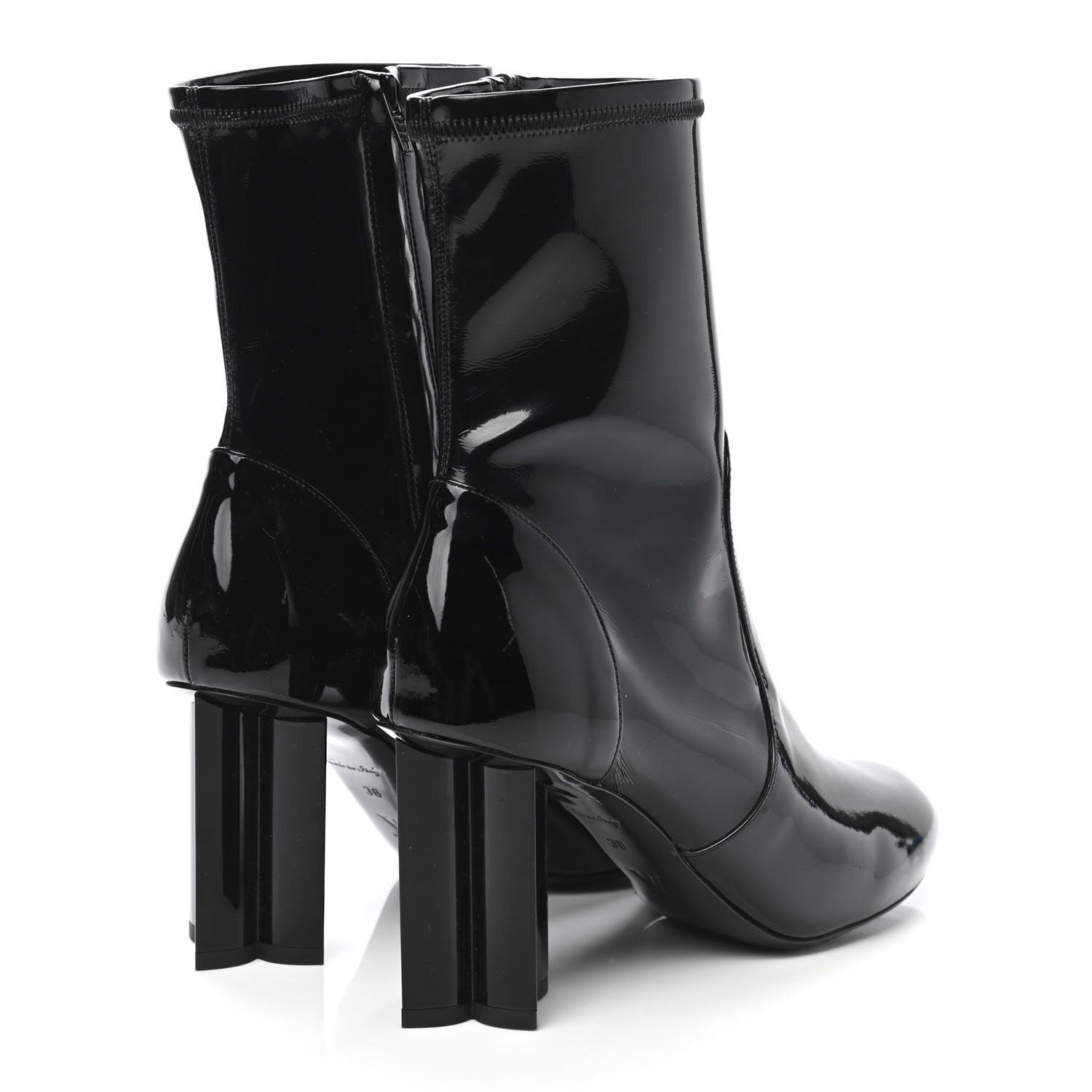 Louis Vuitton Patent Uniformes Silhouette Ankle Boots 38 Black 4 of 9