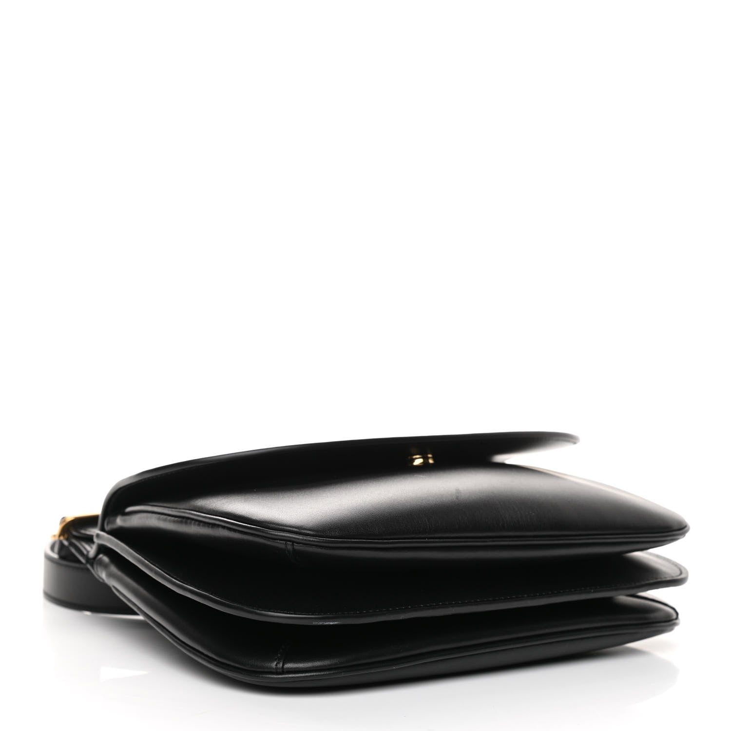 Saint Laurent Smooth Calfskin Medium Charlie Shoulder Bag Black 3 of 10
