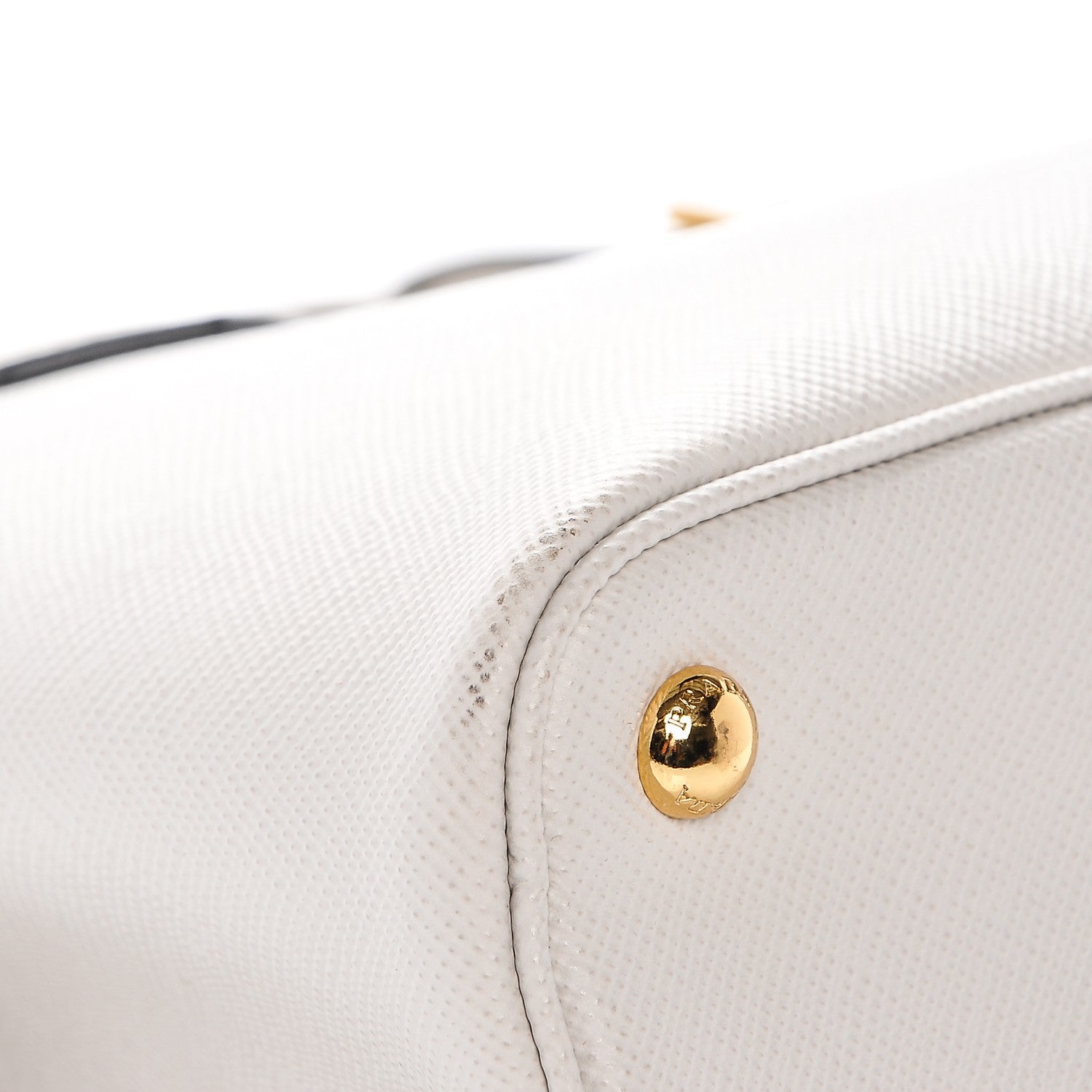 Prada Saffiano Cuir Small Double Bag Talco Nero Black 7 of 10