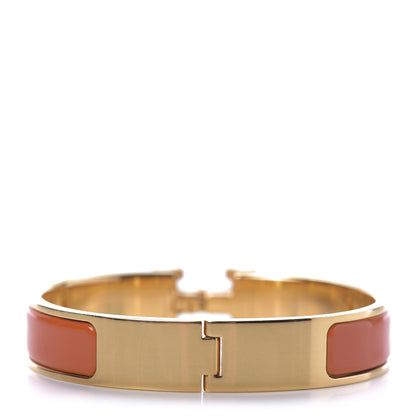 Hermes Enamel Narrow Clic Clac H Bracelet PM Orange 2 of 5