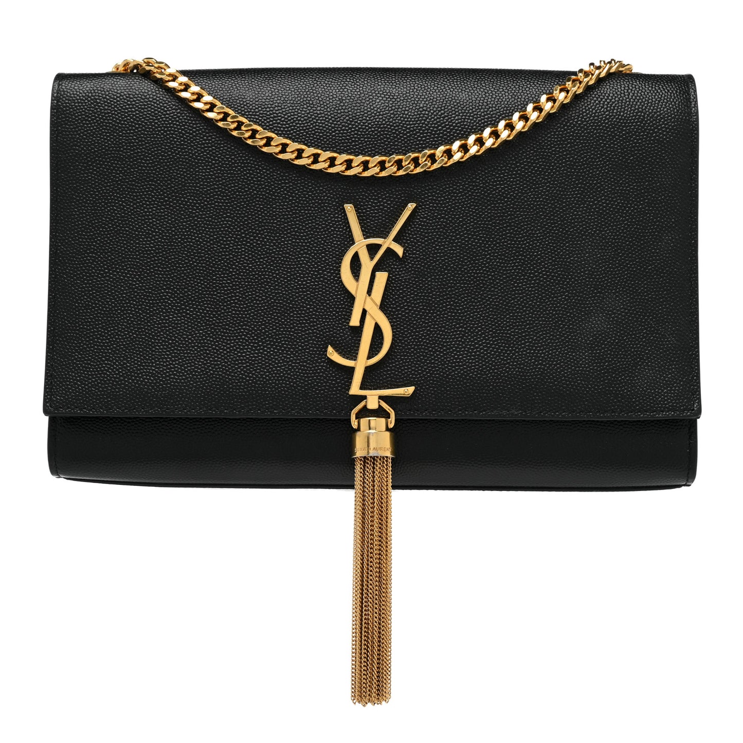 Grain De Poudre Medium Classic Monogram Kate Tassel Satchel Black