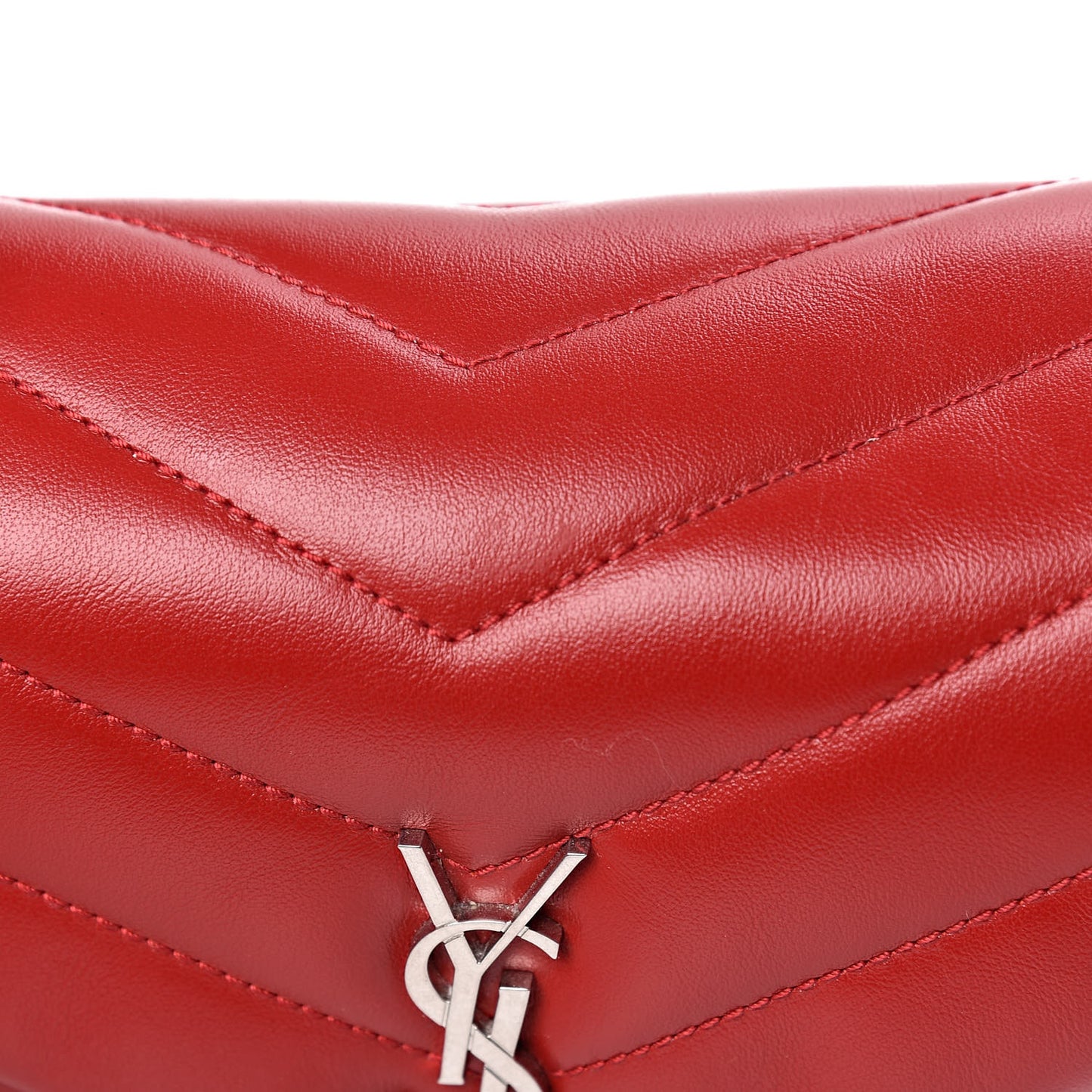 Calfskin Y Quilted Monogram Toy Loulou Crossbody Bag Red