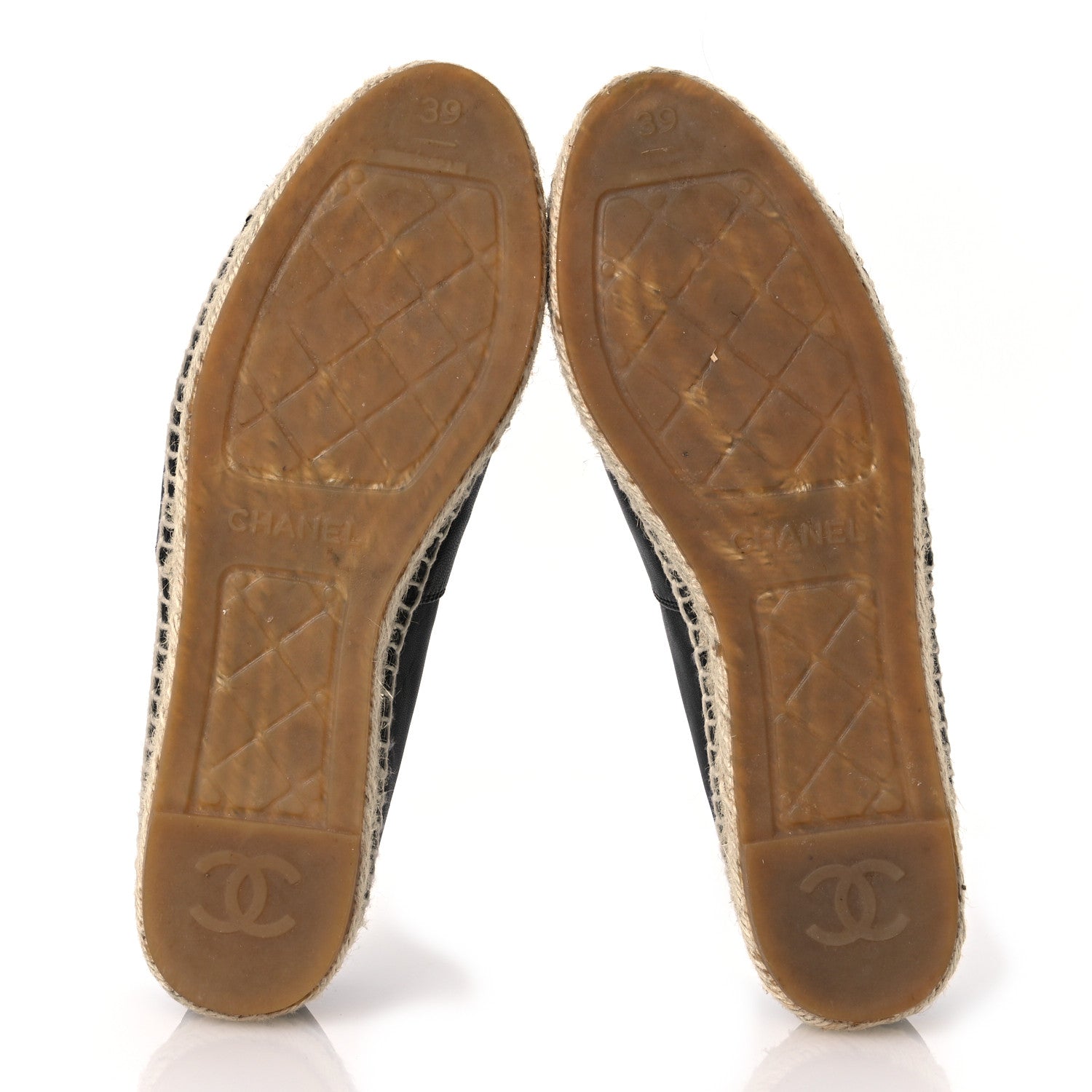 Chanel Lambskin CC Espadrilles 39 Black 6 of 14