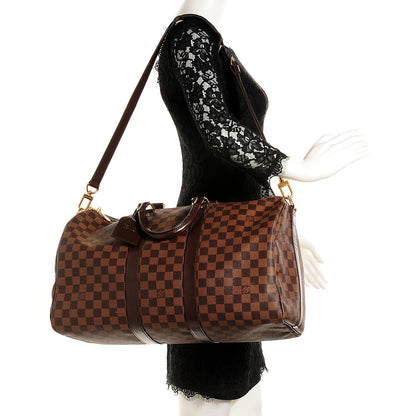 Louis Vuitton Damier Ebene Keepall Bandouliere 45 2 of 9