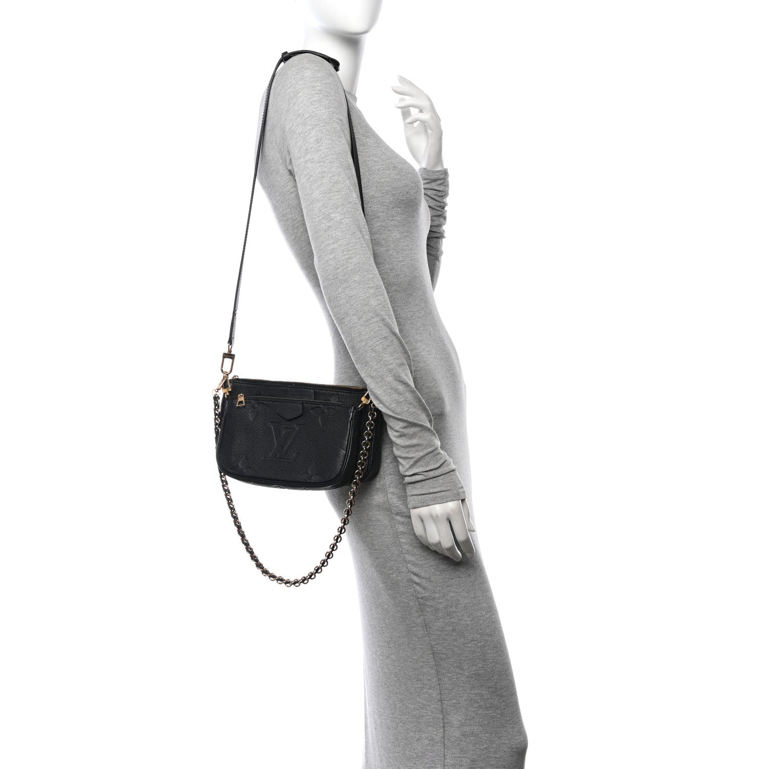 Louis Vuitton Empreinte Monogram Giant Multi Pochette Accessories Black 2 of 11