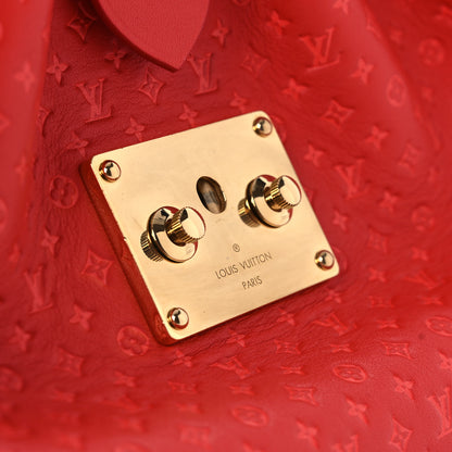 Louis Vuitton Calfskin Nanogram Embossed Clutch Red 11 of 11