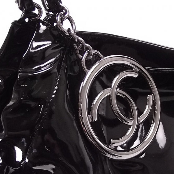 Chanel Vinyl XL Coco Cabas Black 6 of 10