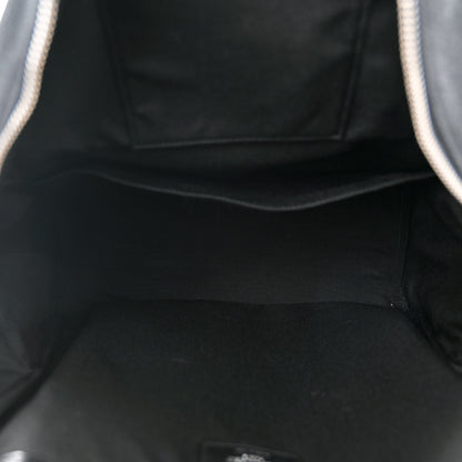 Saint Laurent Canvas Signature Embroidered City Backpack Black 5 of 10
