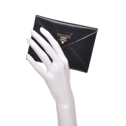 Prada Spazzolato Envelope Pouch Wallet Nero Black 2 of 8
