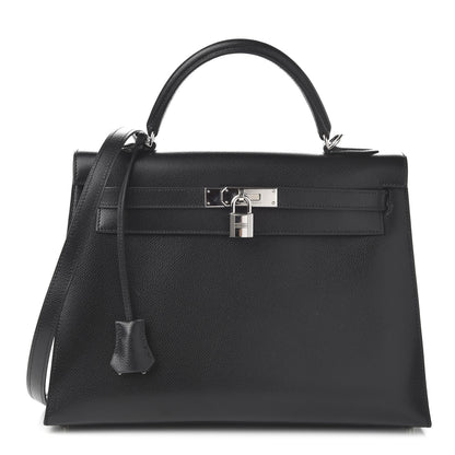 Hermes Epsom Kelly Sellier 32 Black 1 of 10