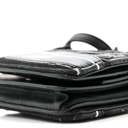 Balenciaga Faux Calfskin Fabric Sneakerhead Crossbody Wallet Black 9 of 13