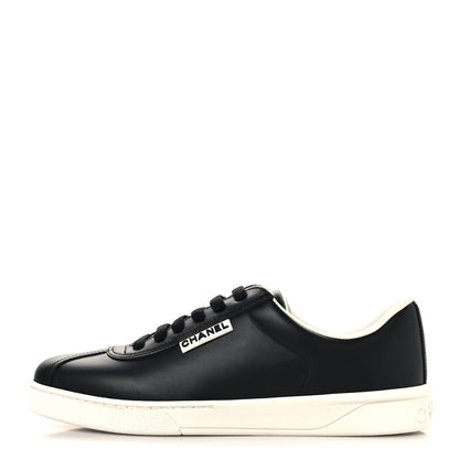 Chanel Calfskin CC Womens Sneakers 37 Black 1 of 8