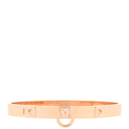 Hermes 18K Rose Gold PM Collier De Chien Bracelet SH 1 of 4