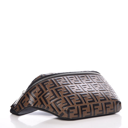 Fendi Vitello Century Bi-Color FF 1974 Embossed Belt Bag Maya Black 4 of 7