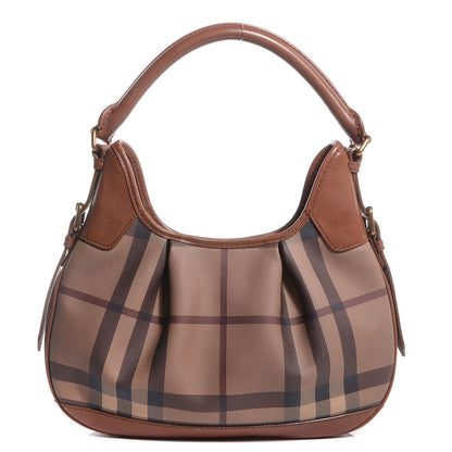 Burberry Smoked Check Brooklyn Hobo Tan 1 of 11
