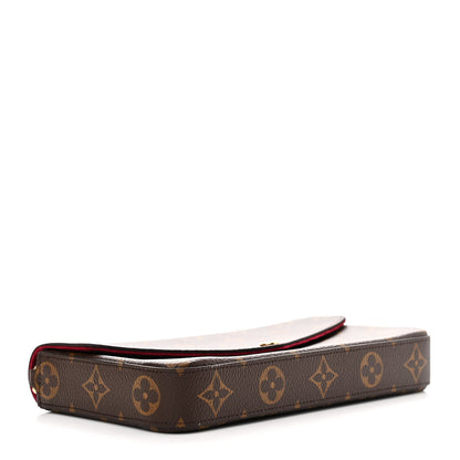 Louis Vuitton Monogram Pochette Felicie Chain Wallet Fuchsia 5 of 11