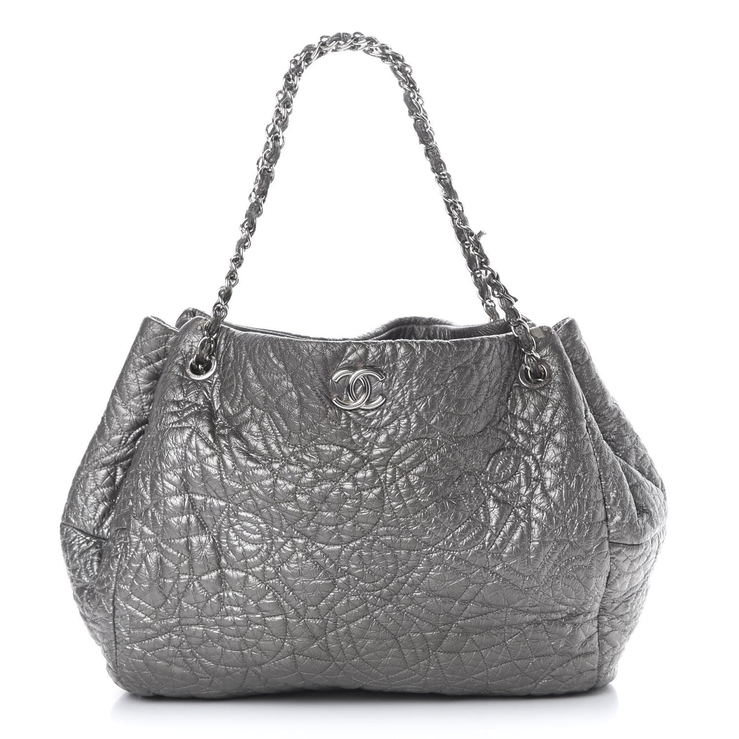 Vinyl Graphic Edge Tote Silver