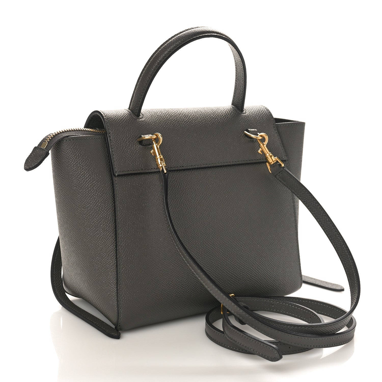 Celine Grained Calfskin Nano Belt Bag Grey 2 of 8
