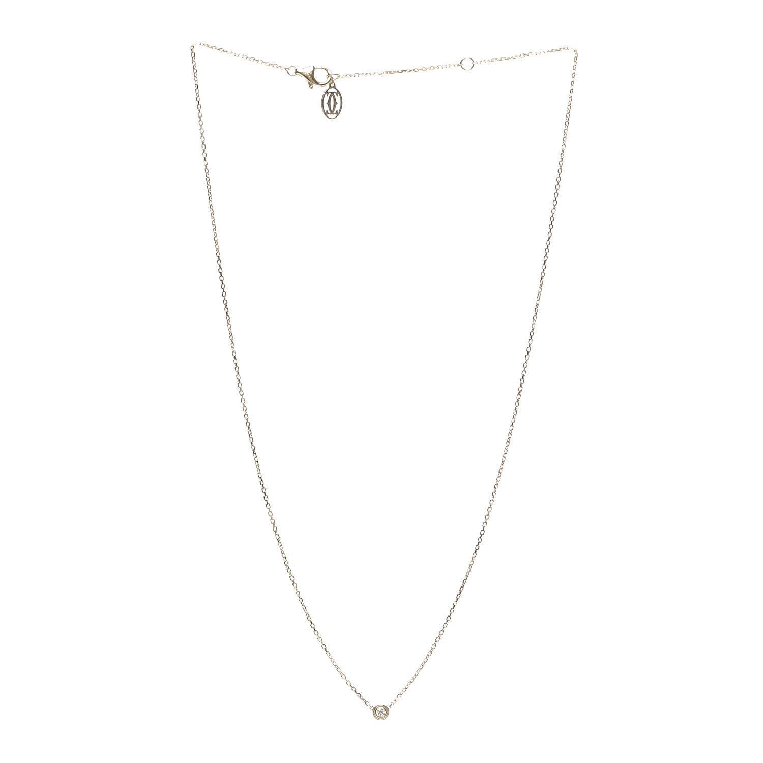 Cartier 18K Yellow Gold Diamond XS D'Amour Pendant Necklace 3 of 6