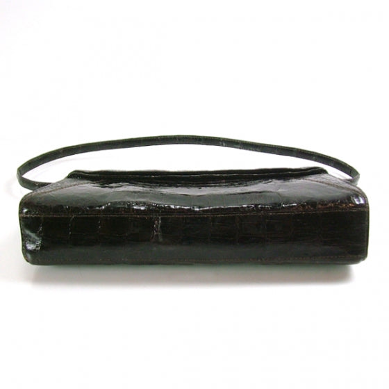 Nancy Gonzalez Crocodile Envelope Clutch Brown 5 of 9