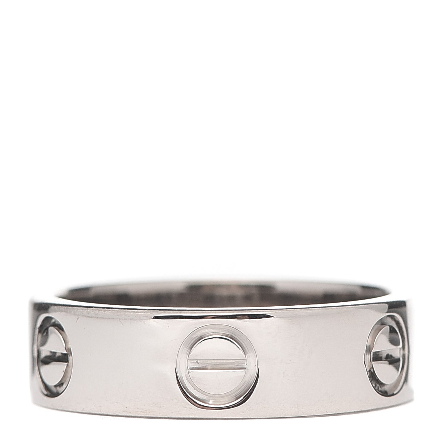18K White Gold 5.5mm LOVE Ring 53 6.25