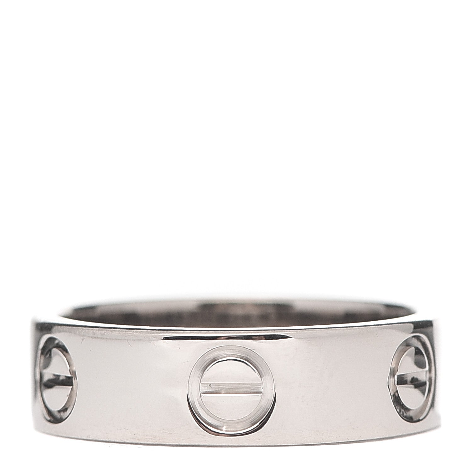 Cartier 18K White Gold 5.5mm LOVE Ring 53 6.25 1 of 4