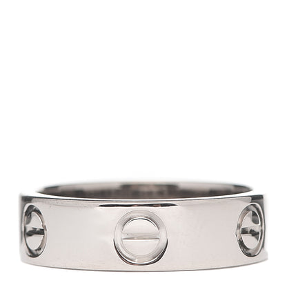 Cartier 18K White Gold 5.5mm LOVE Ring 53 6.25 1 of 4