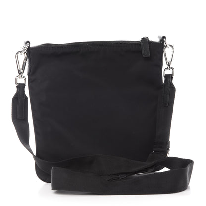 Prada Tessuto Nylon Saffiano Flat Messenger Bag Black 3 of 7