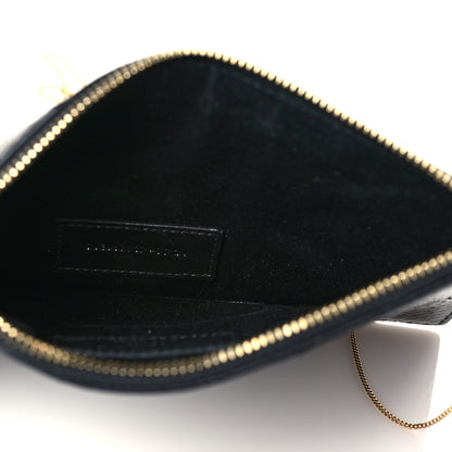 Saint Laurent Snakeskin Pouch With Chain Black 4 of 8