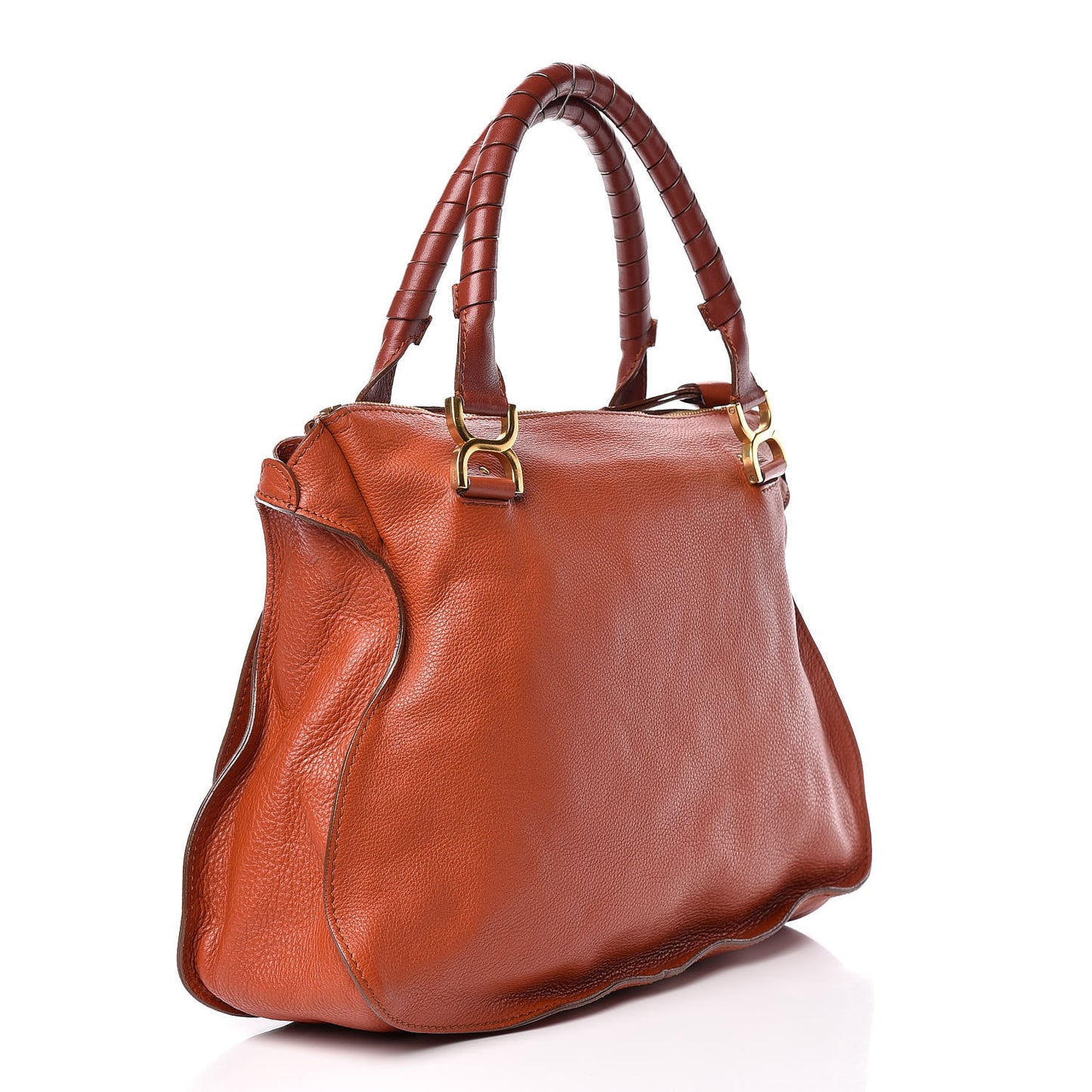 Calfskin Large Marcie Satchel Maple Leaf