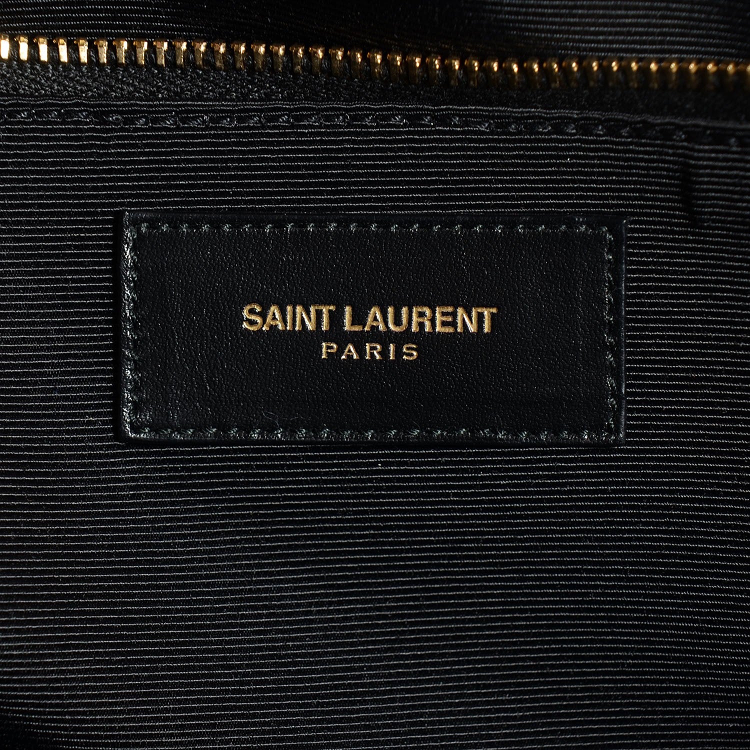 Saint Laurent Lambskin Matelasse Chevron Monogram Shopping Bag Black 8 of 8