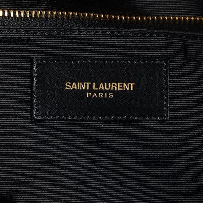Saint Laurent Lambskin Matelasse Chevron Monogram Shopping Bag Black 8 of 8