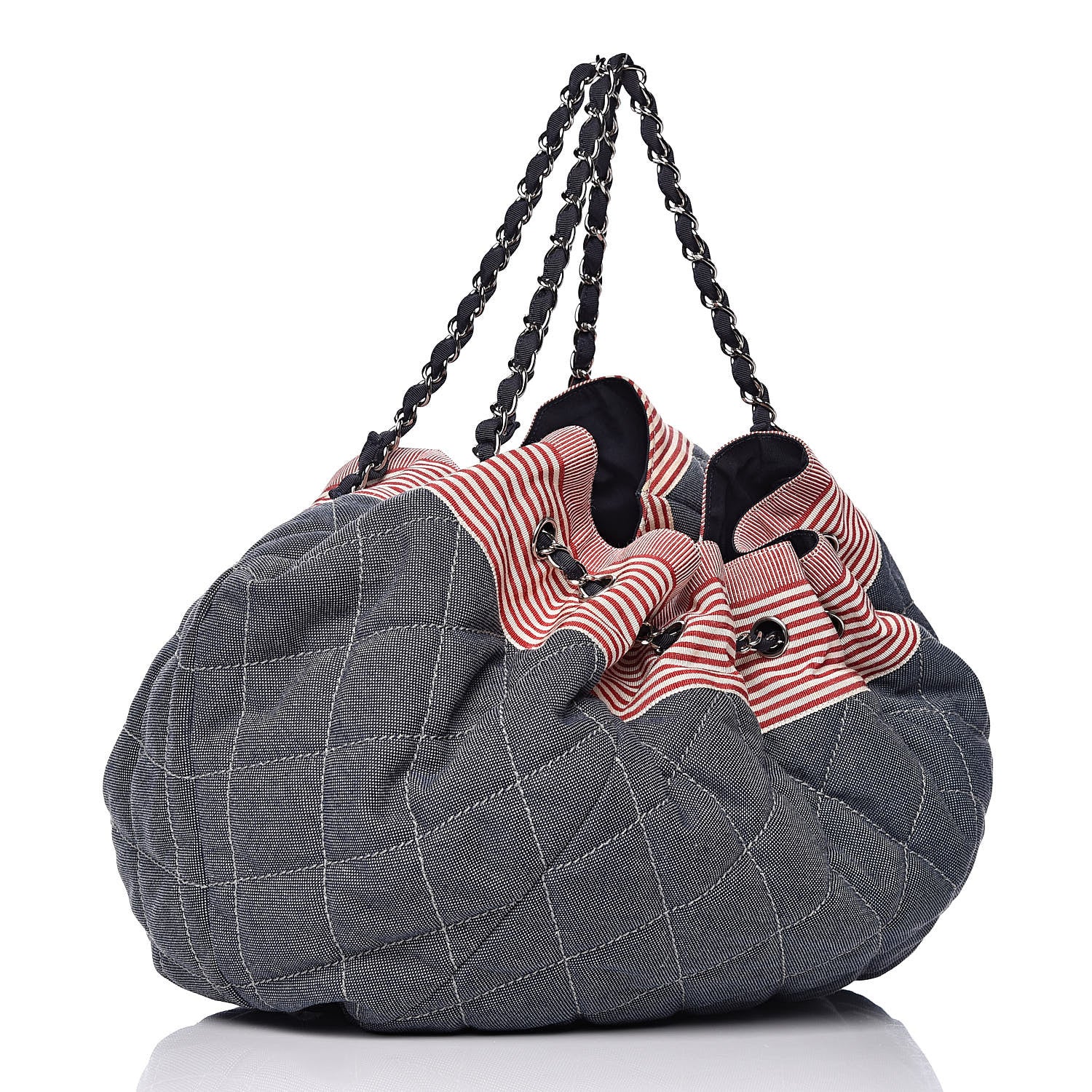 Chanel Denim Quilted Large Stretch Spirit Cabas Blue 3 of 9