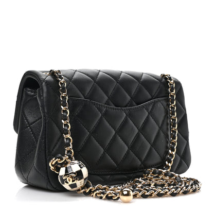 Chanel Lambskin Quilted Enamel Mini Rectangular Pearl Crush Flap Black 3 of 9