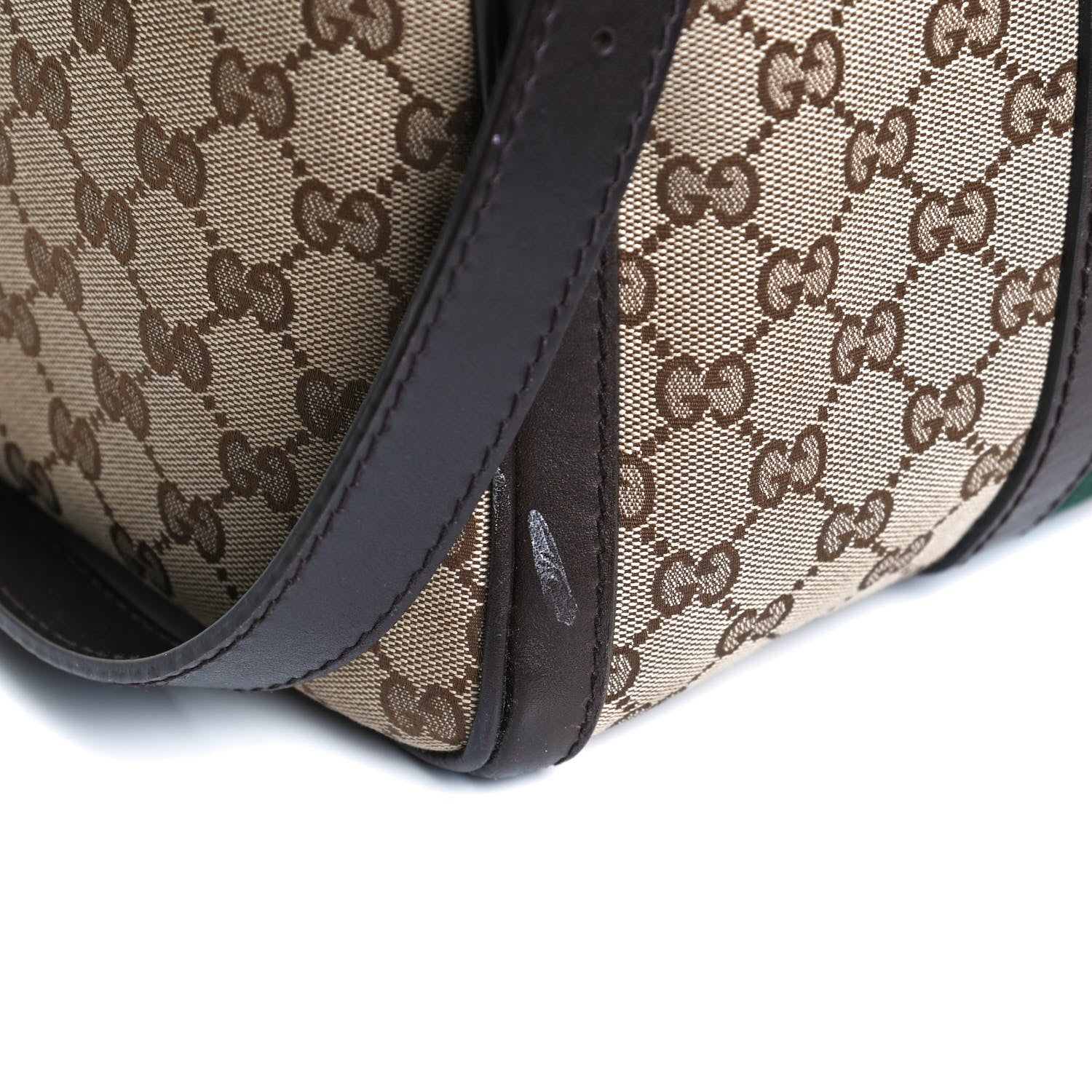Gucci Monogram Vintage Web Medium Boston Dark Brown 16 of 16