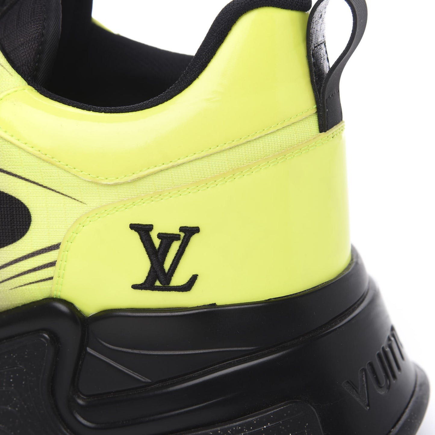 Calfskin Mens Run Away Pulse Sneakers 7 Black Yellow