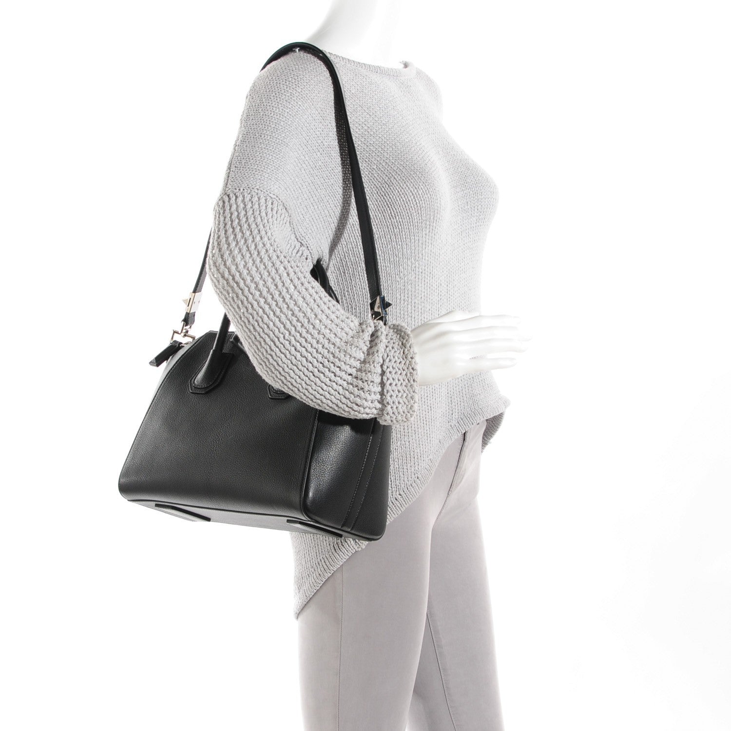 Givenchy Sugar Grained Goatskin Small Antigona Black 2 of 9