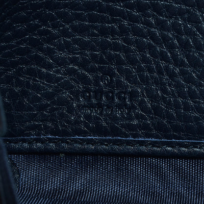 Gucci Pebbled Calfskin Soho Zip Around Wallet Blue 7 of 8
