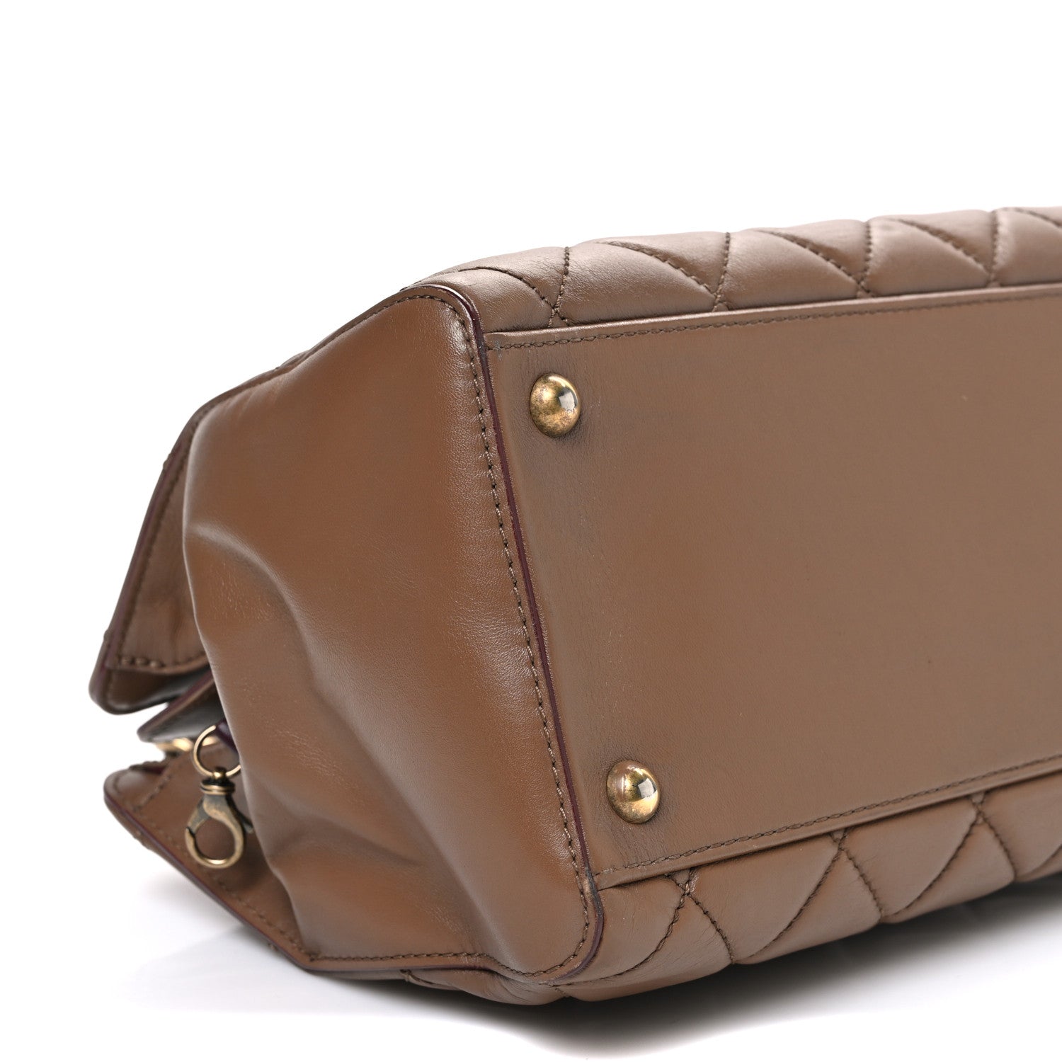 Chanel Calfskin Quilted Small Perfect Edge Tote Dark Beige 8 of 9