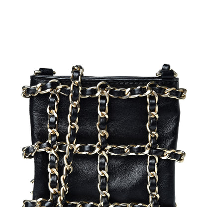 Chanel Lambskin Tech Me Out Clutch With Chain Black 11 of 12