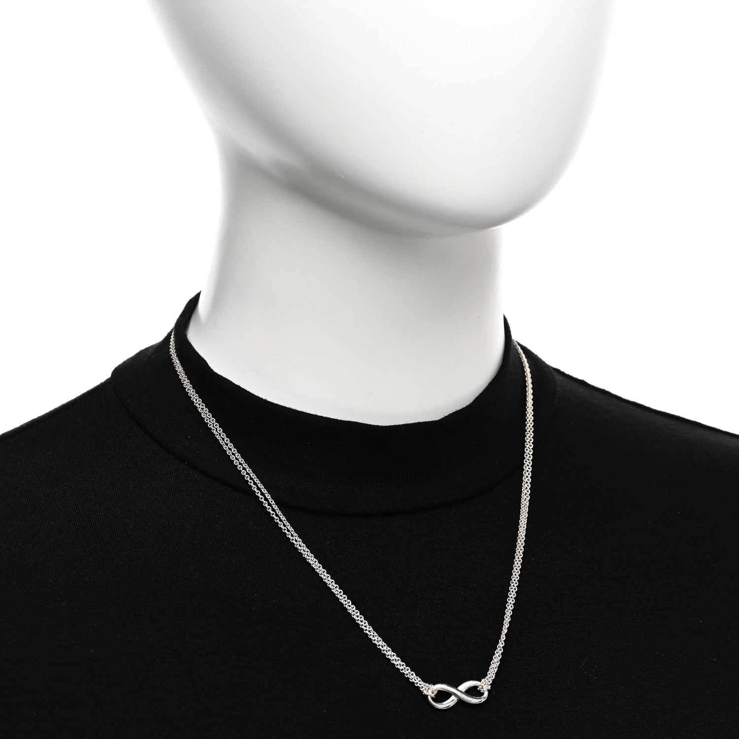 Tiffany Sterling Silver Infinity Pendant Necklace 2 of 4