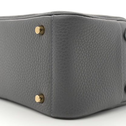Hermes Taurillon Clemence Mini Lindy 20 Ardoise 10 of 11